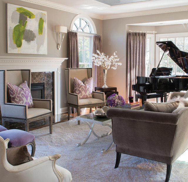 Classic Contemporary Living Room Beautiful Modern Classic Interiors Traditional Living Room New York by Susan Glick Interiors