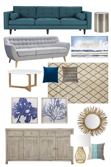 Coastal Comfortable Living Room Inspirational A Modern Coastal Mood Board