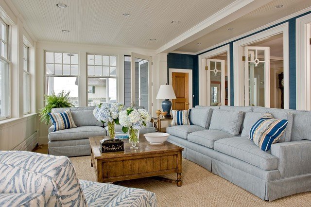 Coastal Comfortable Living Room Inspirational Marblehead Coastal Home Beach Style Family Room Boston by Anita Clark Design