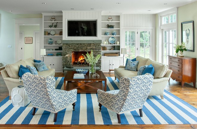 Coastal Comfortable Living Room Lovely Maine Beach House with Classic Coastal Interiors Home Bunch Interior Design Ideas