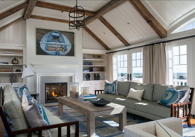 Coastal Comfortable Living Room Luxury Martha’s Vineyard Beach House Home Bunch Interior Design Ideas