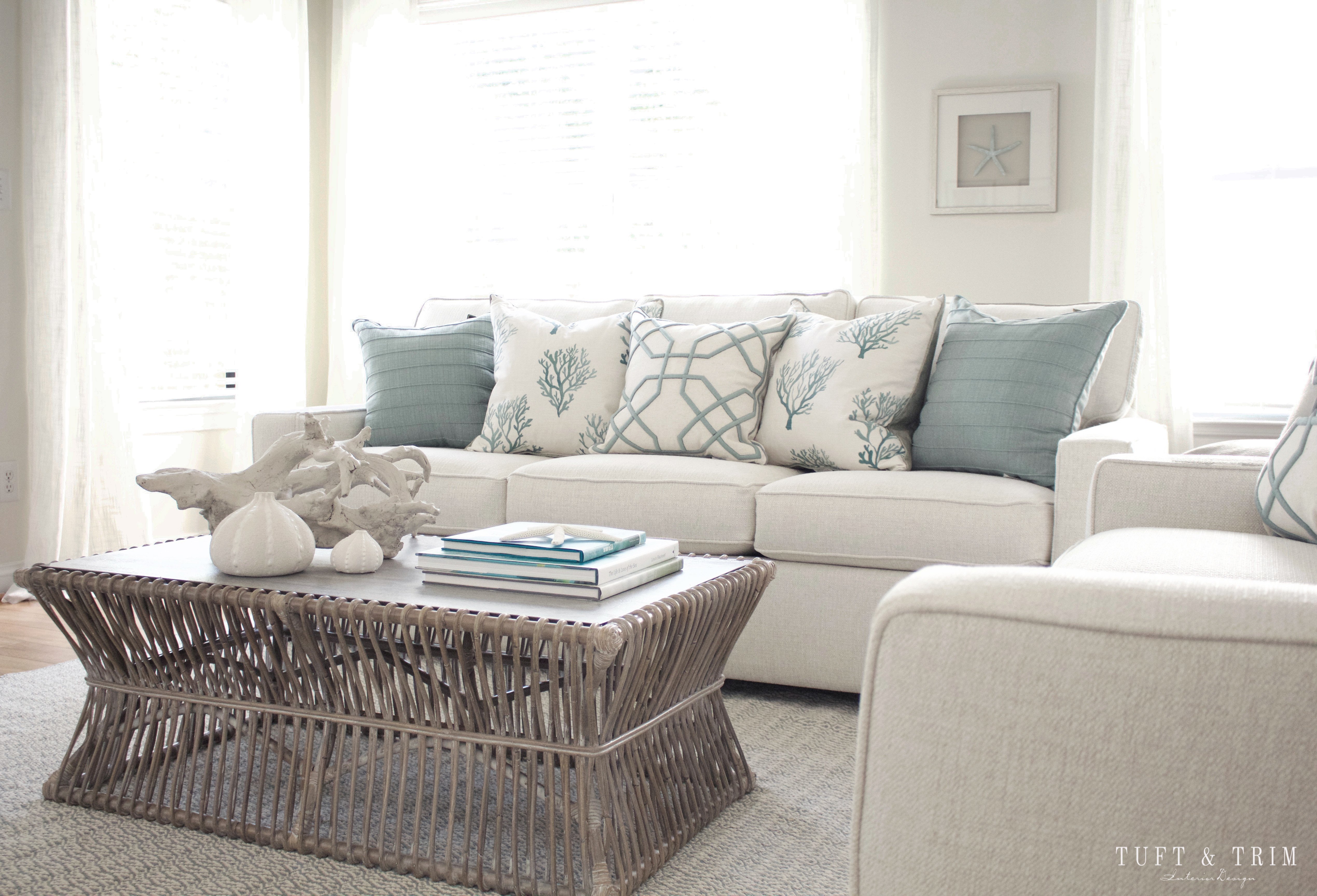 Coastal Contemporary Living Room Lovely Coastal Contemporary Living Room Reveal Tuft &amp; Trim