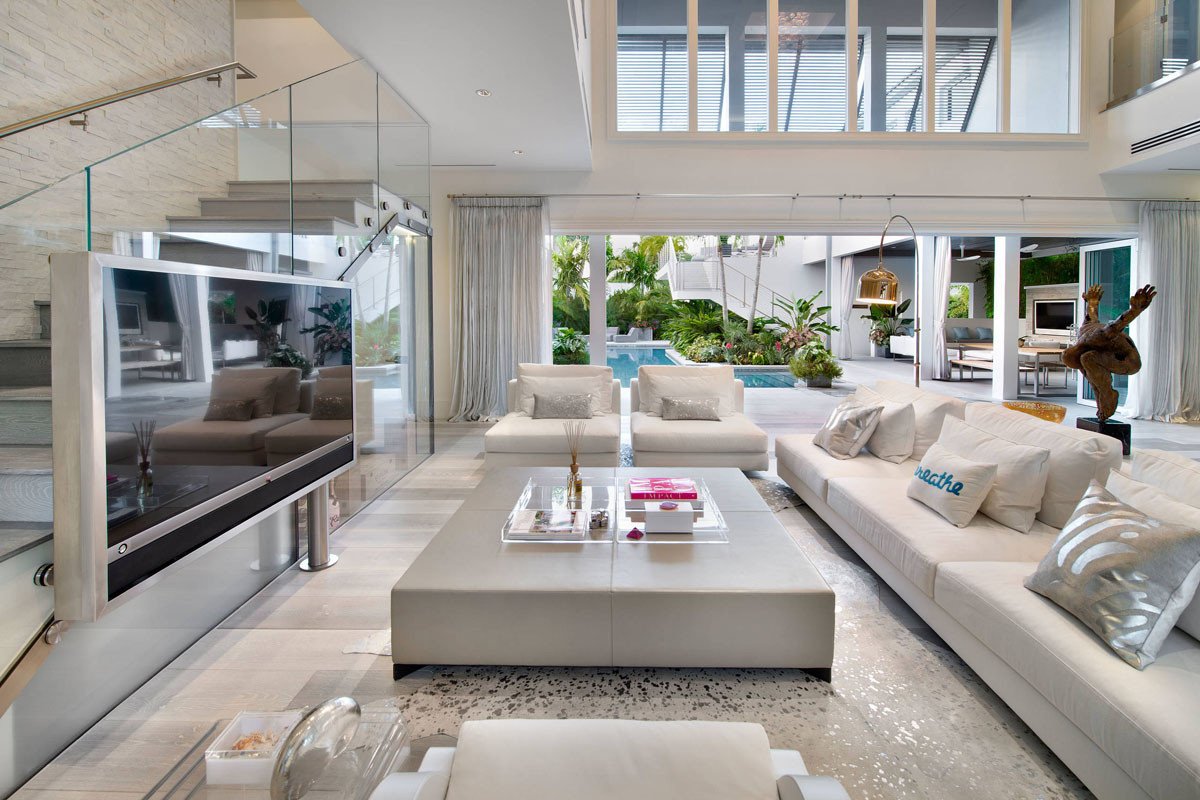 Coastal Contemporary Living Room Unique Custom Resort Like Beach Style Modern Coastal Home In Florida Idesignarch