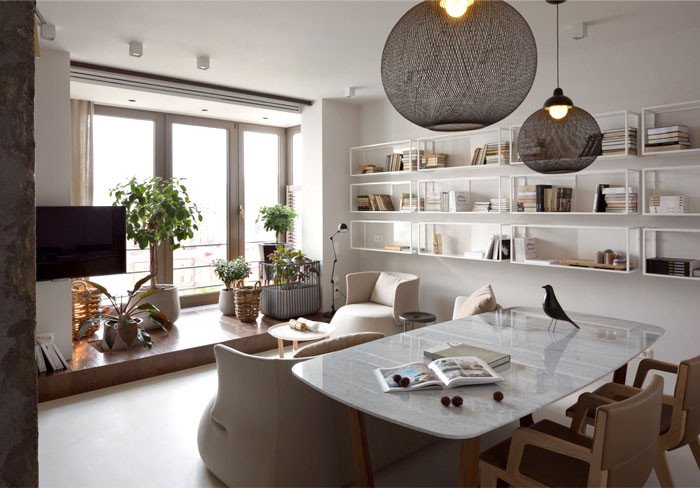 Comfortable Elegant Living Room Elegant Elegant and Stylish Apartment Renovation by Olga Akulova Interiorzine