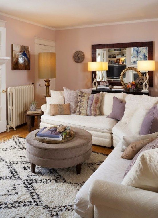 Comfortable Feminine Living Room Elegant Gorgeous Eclectic Feminine Home with Gold Accents Digsdigs