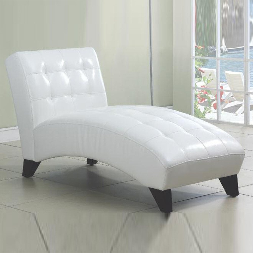 Comfortable Living Room Chaise Lounge Luxury fortable Living Room Seating Chaise Lounge sofa Chair Pu Leather White Wood