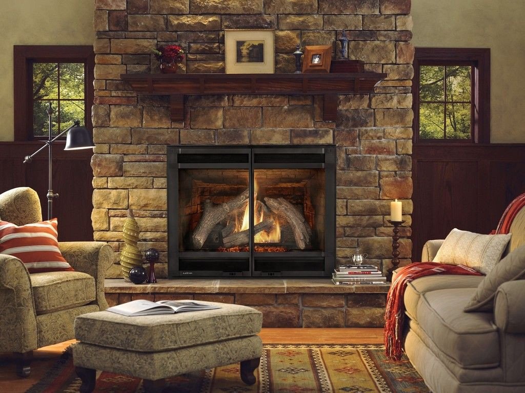 Comfortable Living Room Fireplace Fresh fortable Living Room with Natural Stone Gas Fireplace Ideas and Elegant Armchair and Gray