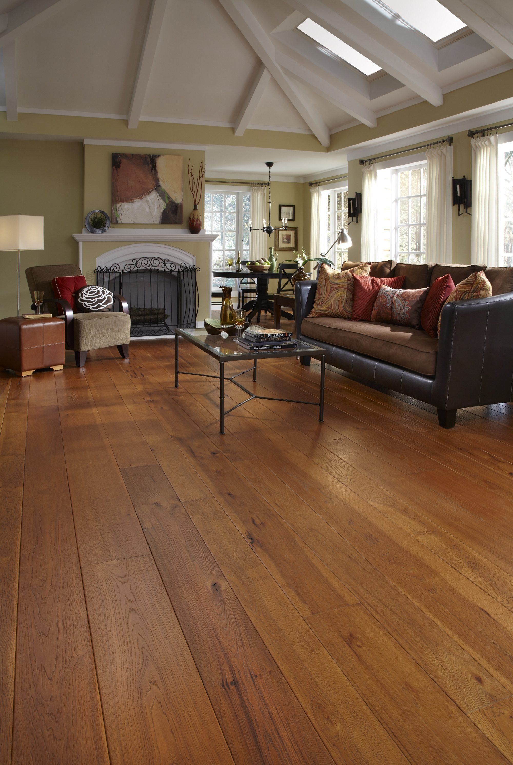 Comfortable Living Room Hickory Floor Awesome Hickory Hardwood Flooring In Living Room