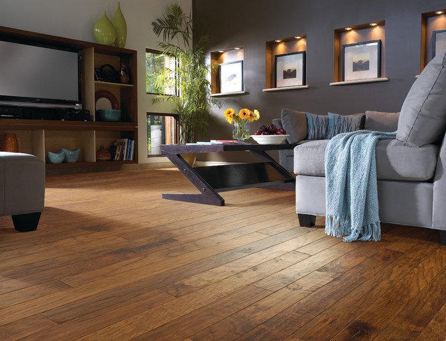 Comfortable Living Room Hickory Floor Awesome Hickory Wood Floor Living Room Contemporary Living Room Jacksonville by Fantastic Floors