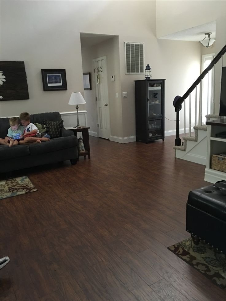 Comfortable Living Room Hickory Floor Awesome Just took Up the Old Berber Carpet and Installed Pergo Xp Highland Hickory What A Huge