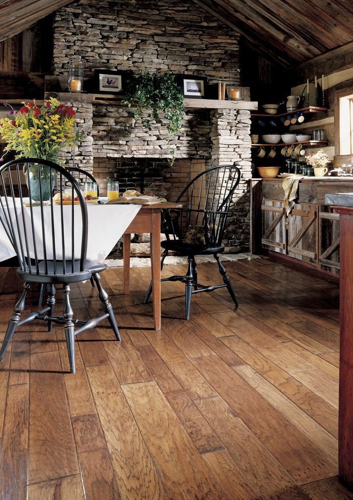 Comfortable Living Room Hickory Floor Elegant Random Width Engineered Hickory Hardwood Flooring In Flintlock Floor