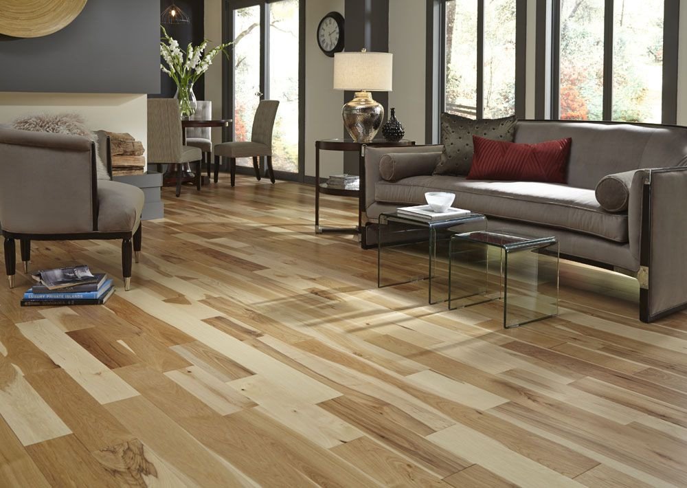 Comfortable Living Room Hickory Floor Luxury Bellawood Matte Natural Hickory Floors Hardwood