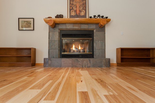 Comfortable Living Room Hickory Floor Unique Natural Hickory Hardwood Floors Traditional Living Room Sacramento by Precision Flooring