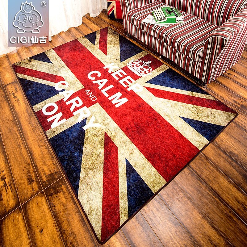 Comfortable Living Room Kitchen Luxury Cigi British Style Rectangular Strip Carpet fortable Floor Mat Blanket Carpet for Bedroom