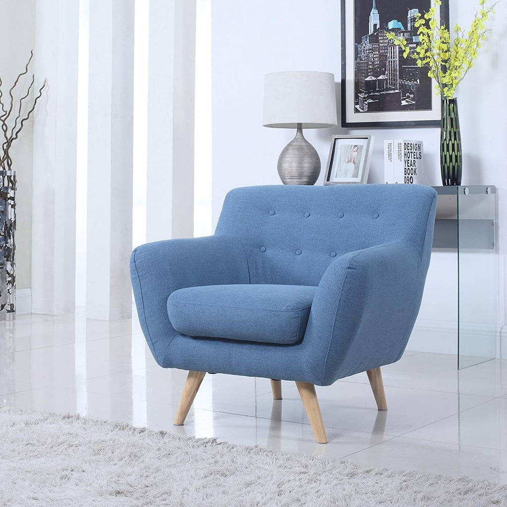 Comfortable Living Room Mid Century Elegant Mid Century Modern Tufted button Living Room Accent Chair