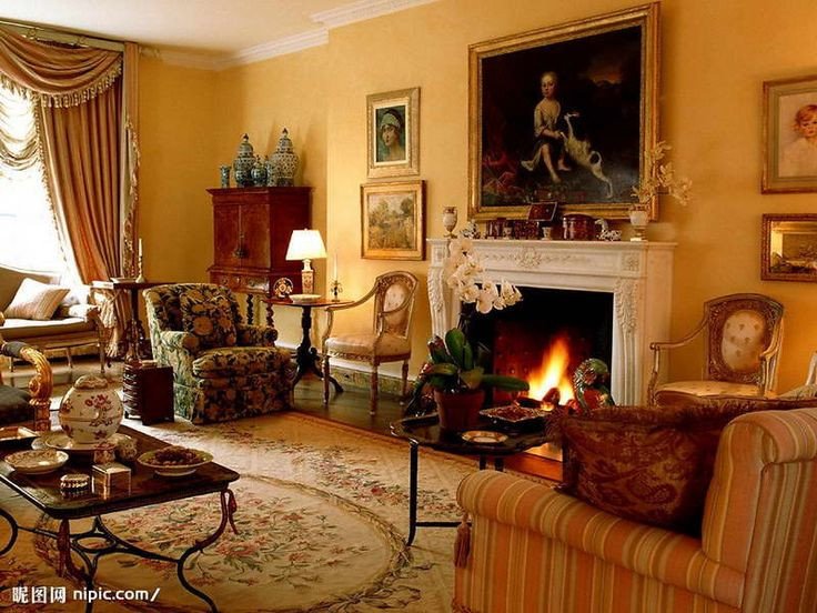 Comfortable Living Room Victorian Awesome Rich Earthy Colors Art Fireplace Everything Victorian Living Room Decorating Ideas