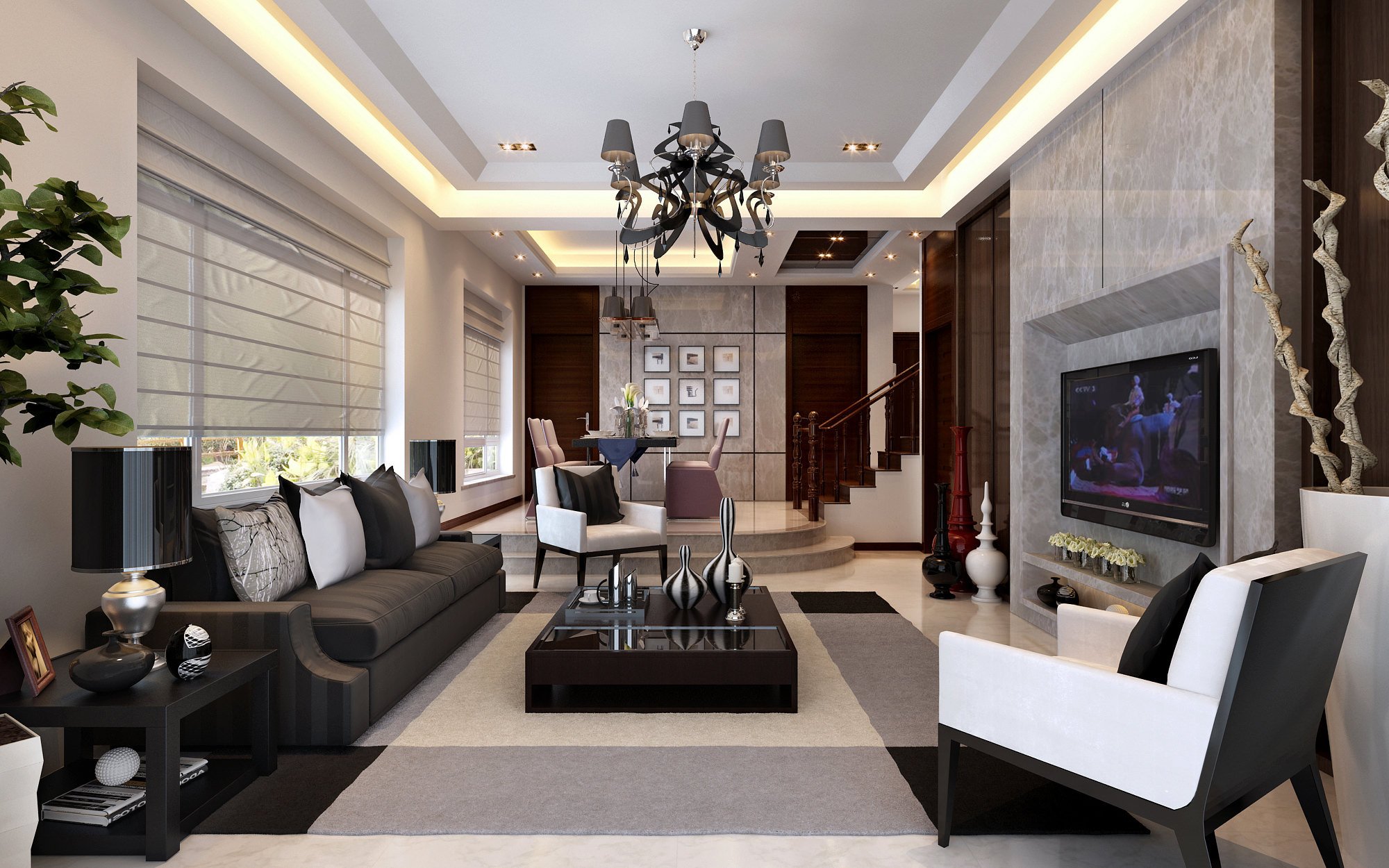Comfortable Modern Living Room Elegant Modern fortable Living and Dining Room 3d Model X Cgtrader