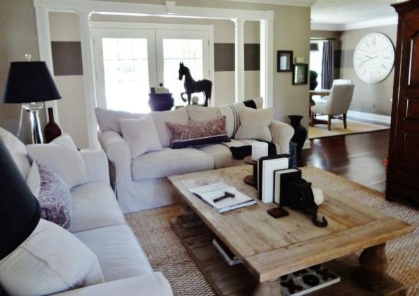 Comfortable Rustic Living Room Luxury Modern Traditional Rustic Gray White Living Room I Wanted A Modern Take On A Traditional Space