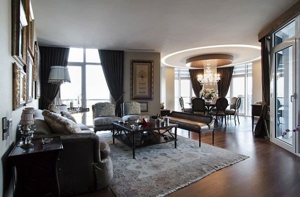 Contemporary Apartment Living Room New Luxury Home In istanbul Traditional Style Meets Contemporary