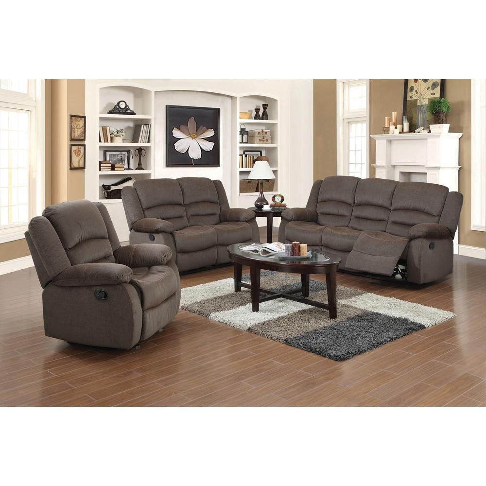 Contemporary Brown Living Room Inspirational Ellis Contemporary Microfiber 3 Piece Dark Brown Living Room Set S6020 the Home Depot