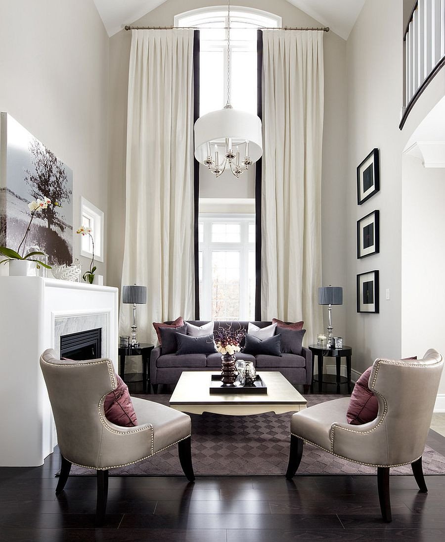 Contemporary Chic Living Room Lovely Sizing It Down How to Decorate A Home with High Ceilings