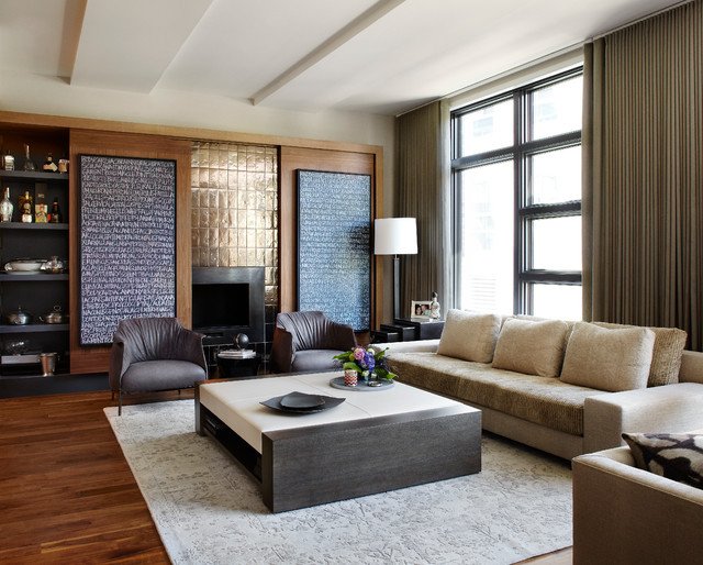 Contemporary Chic Living Room Luxury Urban Chic Contemporary Living Room Chicago by Morgante Wilson Architects