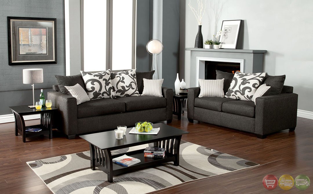 Contemporary Grey Living Room Awesome Colebrook Contemporary Medium Gray Living Room Set with Pillows Sm3010