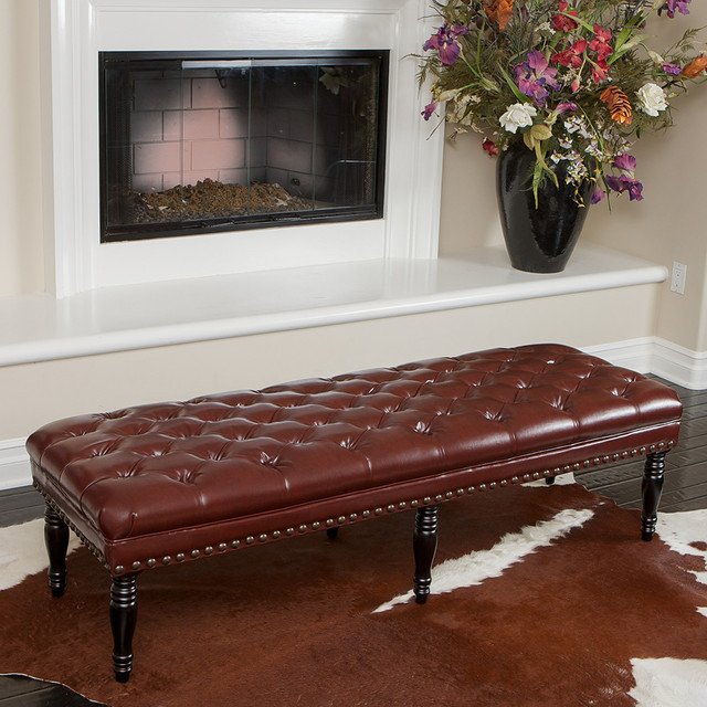 Contemporary Living Room Benches Beautiful Peoria Tufted Leather Bench Modern Living Room Los Angeles by Great Deal Furniture