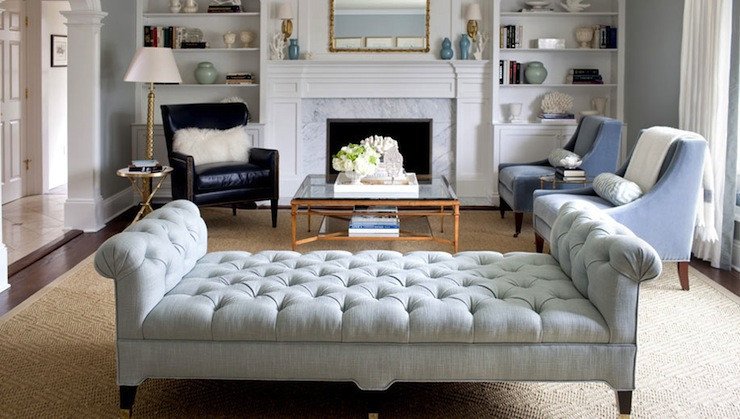 Contemporary Living Room Benches New Tufted Bench Living Room Morgan Harrison Home