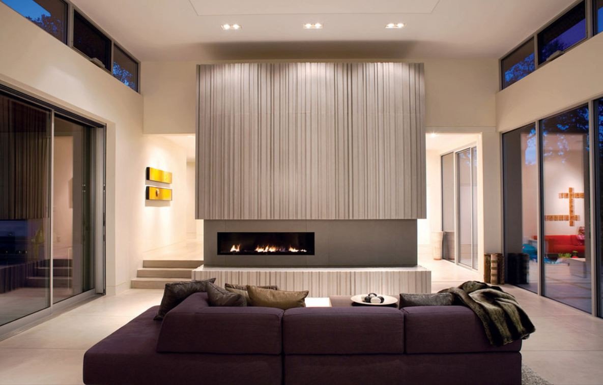 Contemporary Living Room Fireplace New How to Match A Purple sofa to Your Living Room Décor