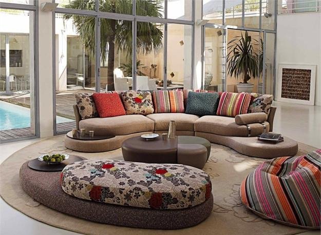 Contemporary Living Room sofas Awesome 20 Modern Living Room Designs with Stylish Curved sofas