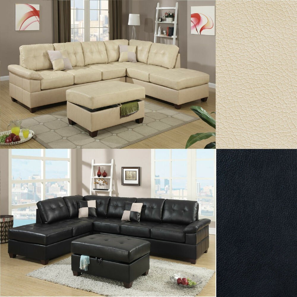 Contemporary Living Room sofas Beautiful 2 Pcs Sectional sofa Couch Bonded Leather Modern Living Room Set Sectional Ly