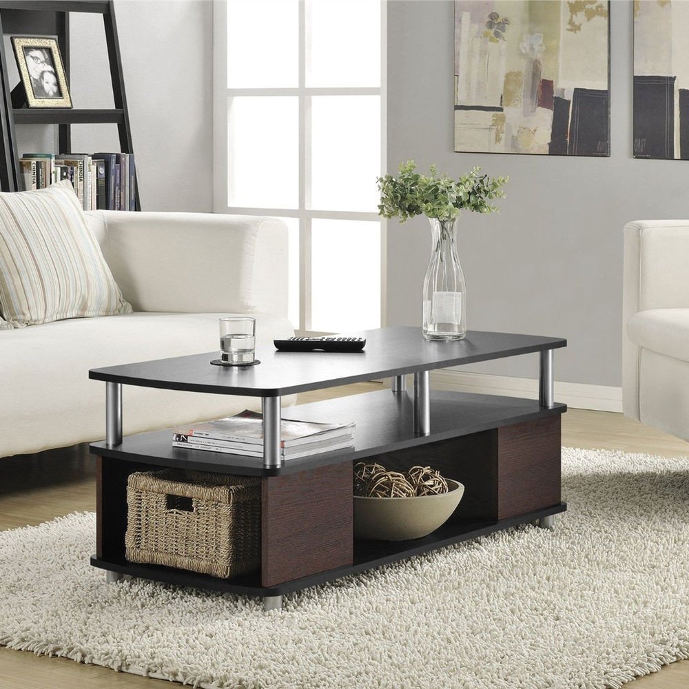 Contemporary Living Room Tables Fresh Contemporary Coffee Table Living Room Furniture Storage Cherry Black End Tables