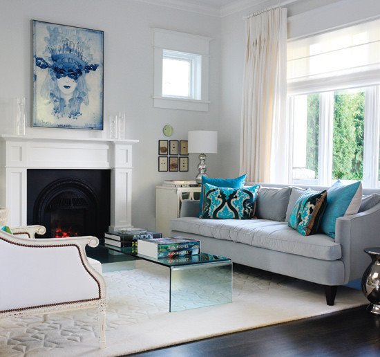 Contemporary Living Room Turquoise Best Of Turquoise and Gray