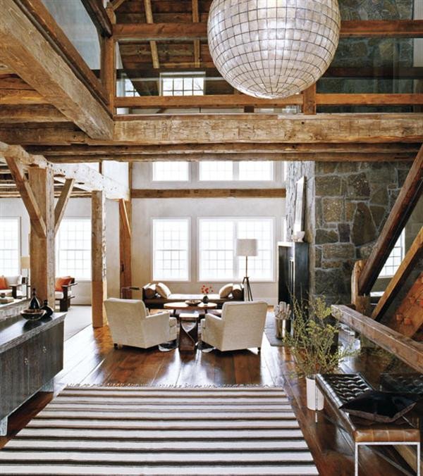 Contemporary Rustic Living Room Beautiful Module 2 – Rooms and John Saladino