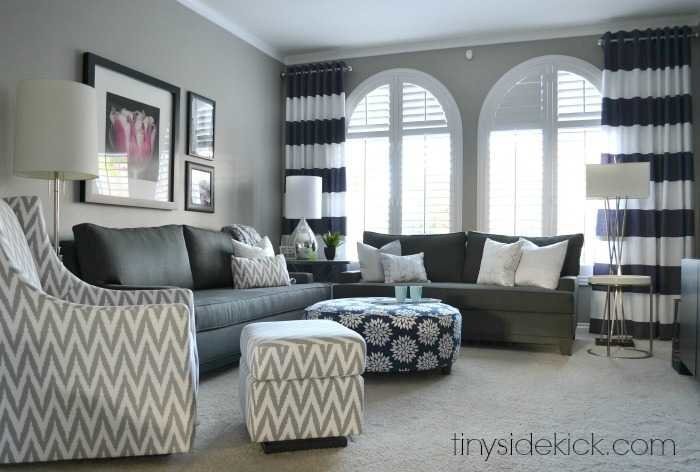 Contemporary Traditional Living Room Luxury Bold and Bright Living Room Makeover before &amp; after