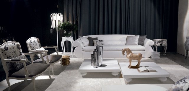 Contemporary White Living Room Lovely Luxury Oversized White sofa Black and White Modern Living Room