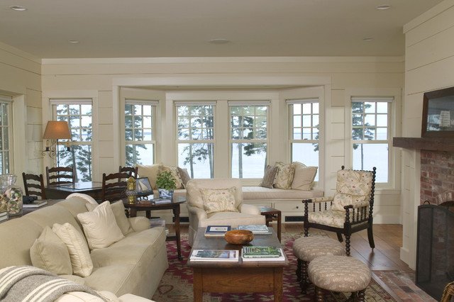 Cottage Traditional Living Room Inspirational A New Maine &quot;cottage&quot; Traditional Living Room Boston by Knight associates