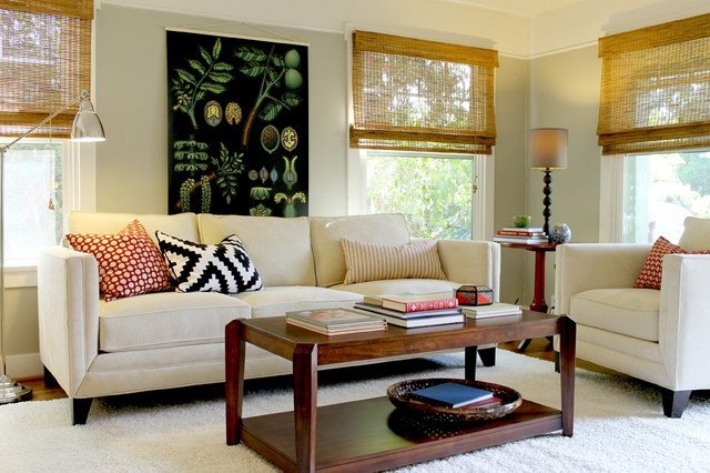 Cottage Traditional Living Room Inspirational Botanical Chart In Cottage Style Bungalow Traditional Living Room Los Angeles by Madison