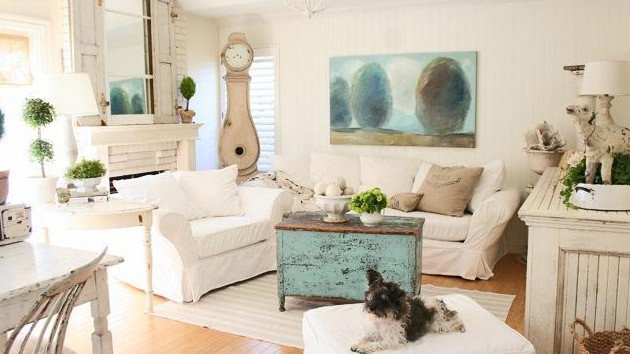 Country Chic Living Room Decor Awesome Distressed yet Pretty White Shabby Chic Living Rooms