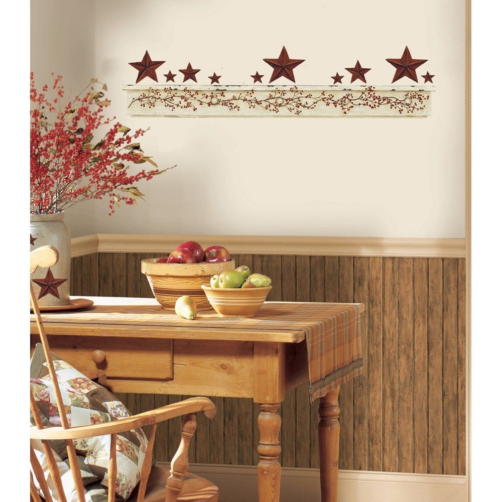 Country Kitchen Wall Decor Ideas Awesome New Primitive Arch Wall Decals Country Kitchen Stars Berries Stickers Decor