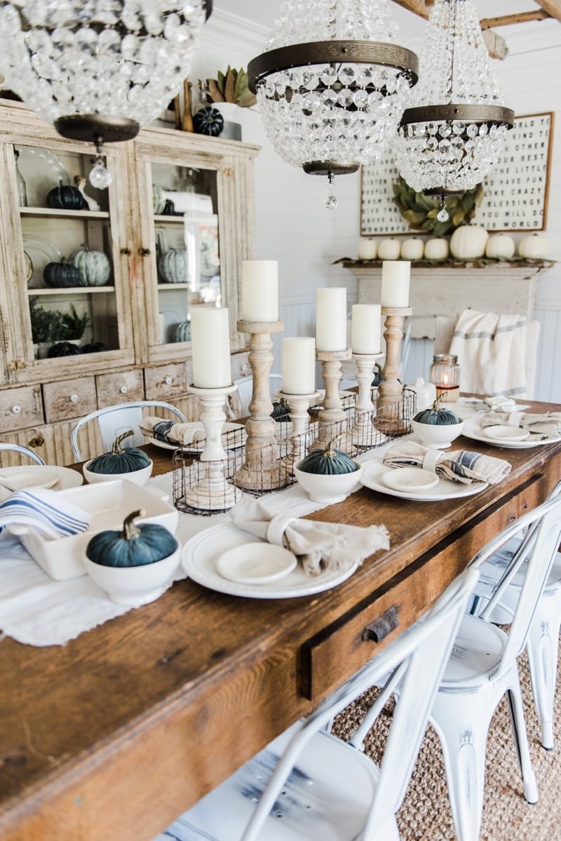 Decor for Dining Room Table Awesome Simple &amp; Neutral Fall Farmhouse Dining Room