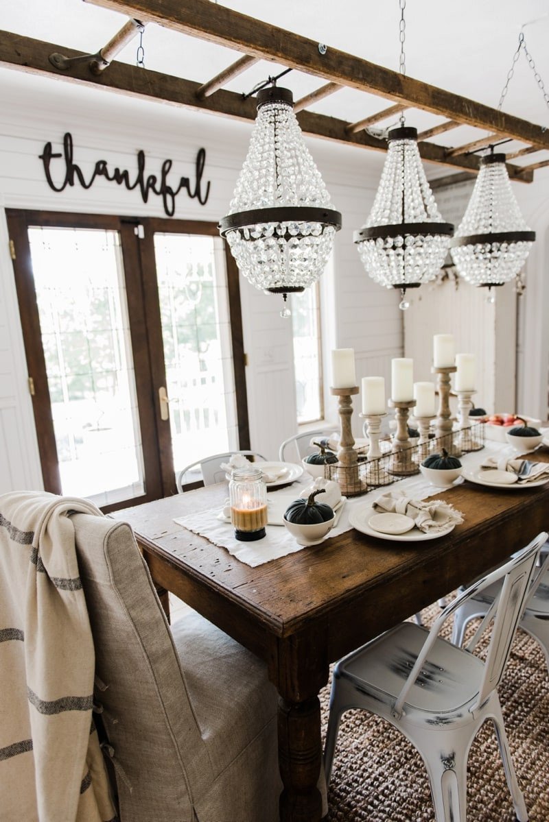 Decor for Dining Room Table Lovely Simple &amp; Neutral Fall Farmhouse Dining Room