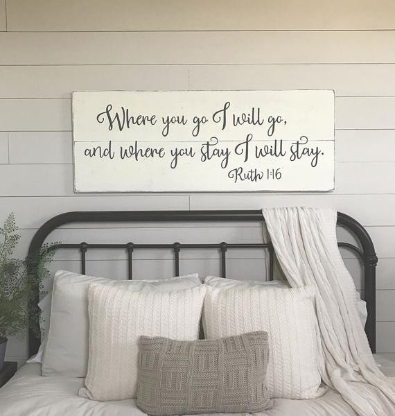 Decor Ideas for Bedroom Wall New Bedroom Wall Decor where You Go I Will Go Wood Signs