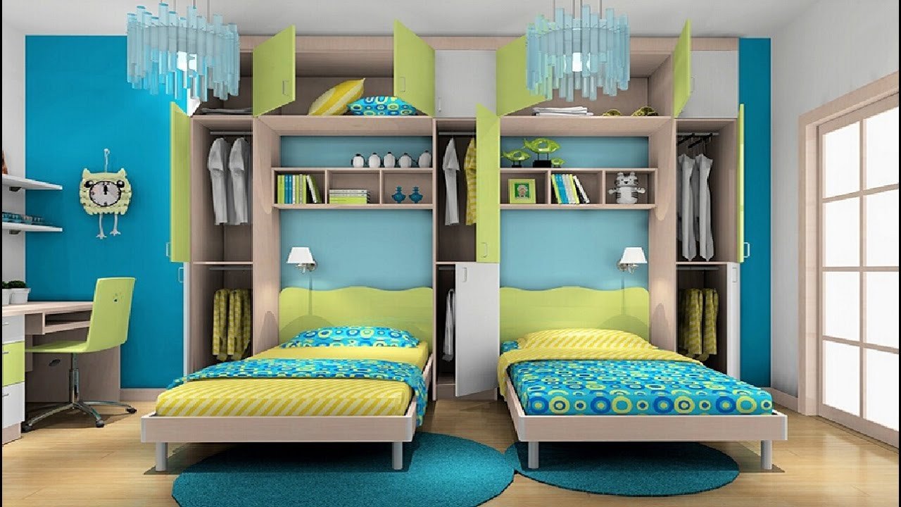 Decor Ideas for Boys Room Lovely Awesome Twin Bedroom Design Ideas with Double Bed for Boys Room Room Ideas