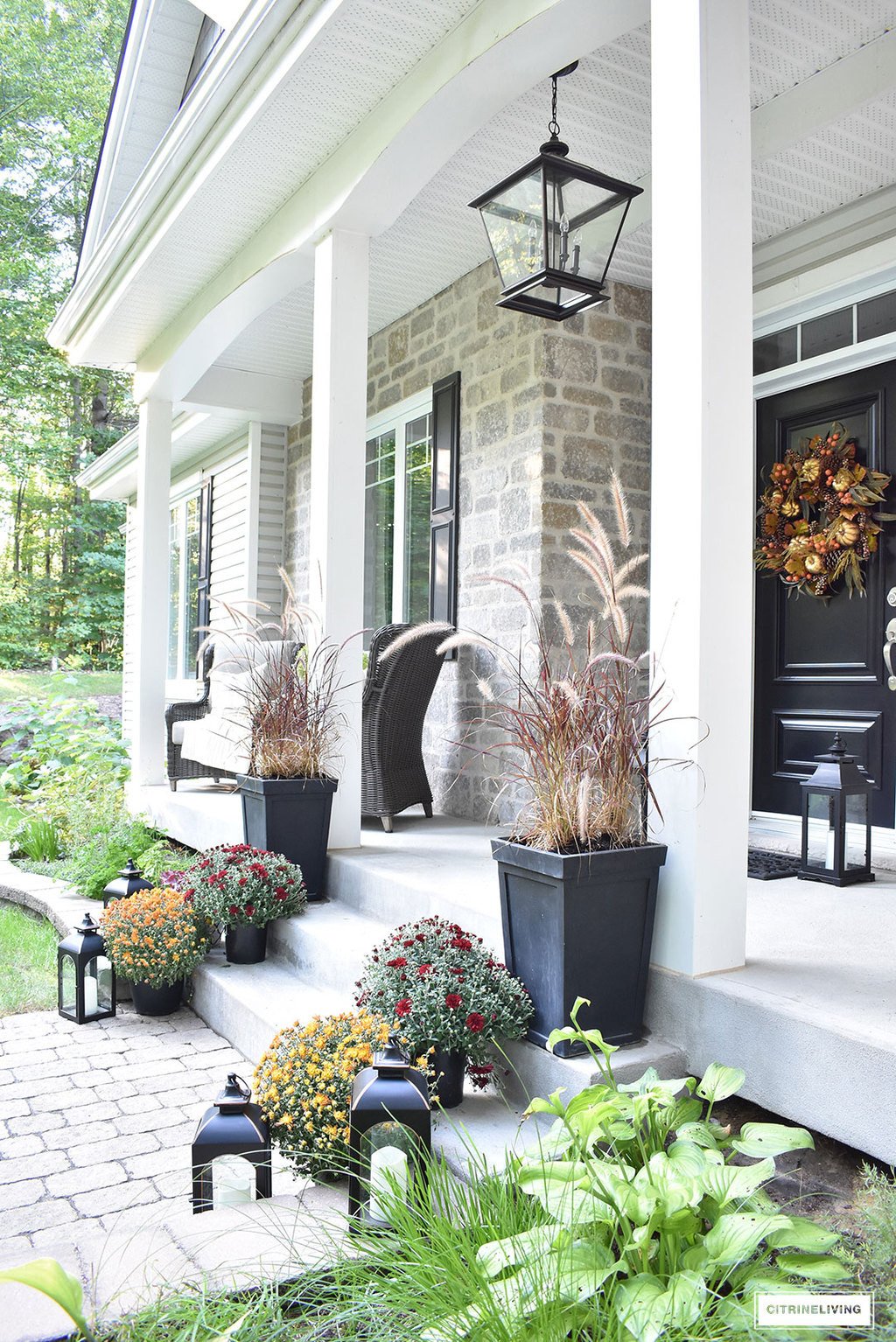 Decor Ideas for Front Porch New An Elegant Front Porch Decorated for Fall