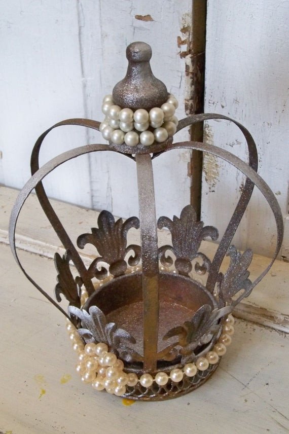 Decorative Crowns for Home Decor Awesome Decorative Metal Crown Painted Shimmer Bronze Accented