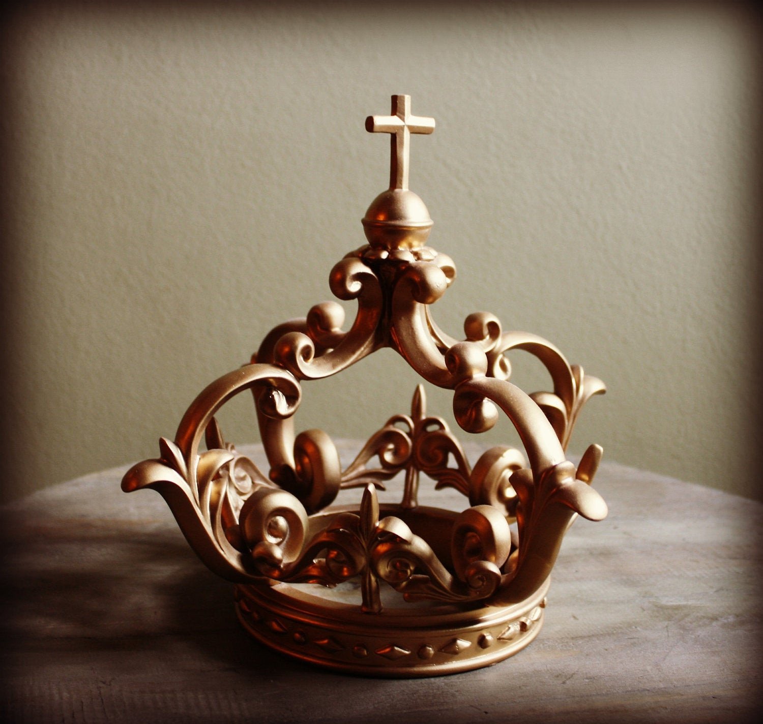 Decorative Crowns for Home Decor Beautiful Gold Crown Home Decor Shabby French Decor by theprincesprops