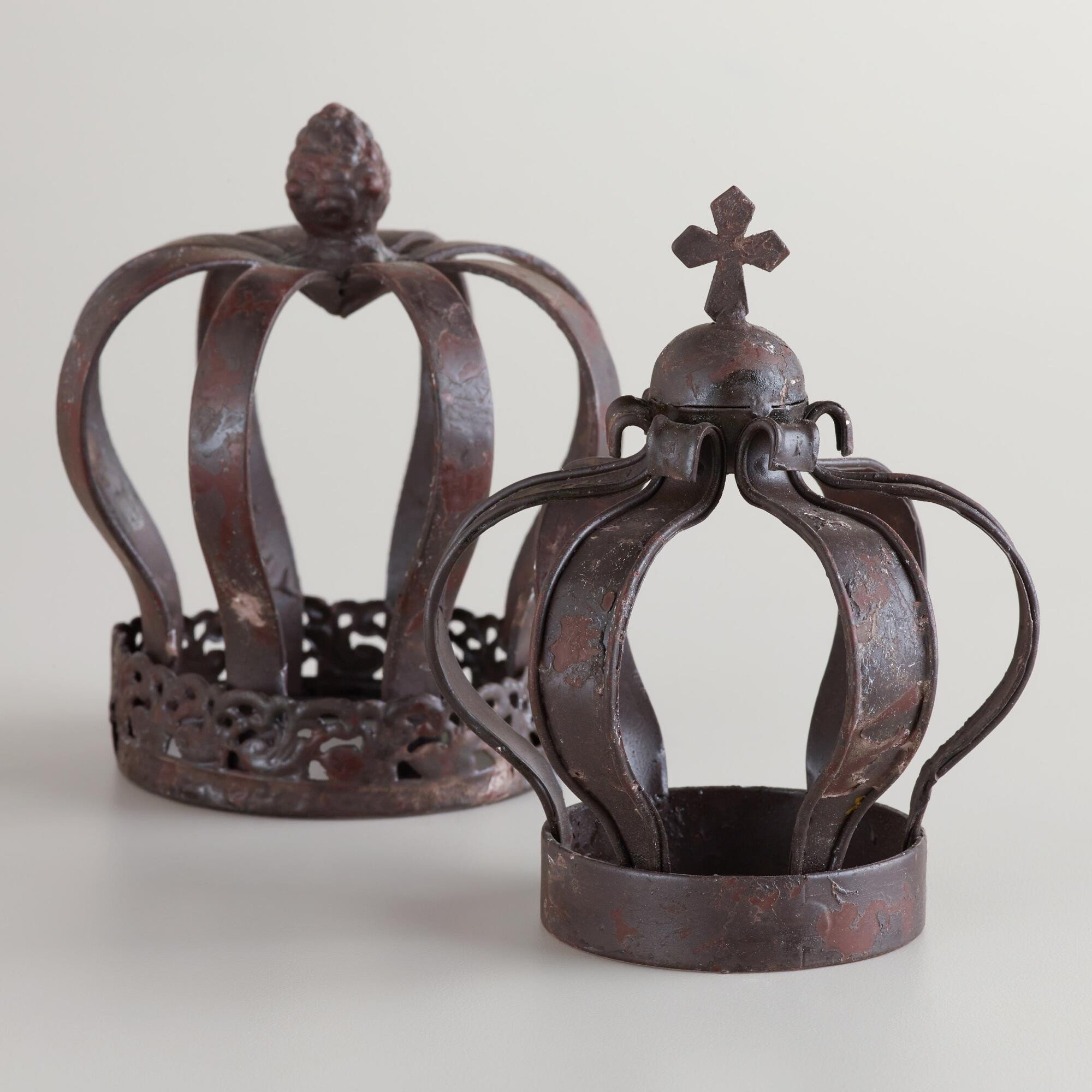 Decorative Crowns for Home Decor Fresh Small Metal Crown Decor Set Of 2