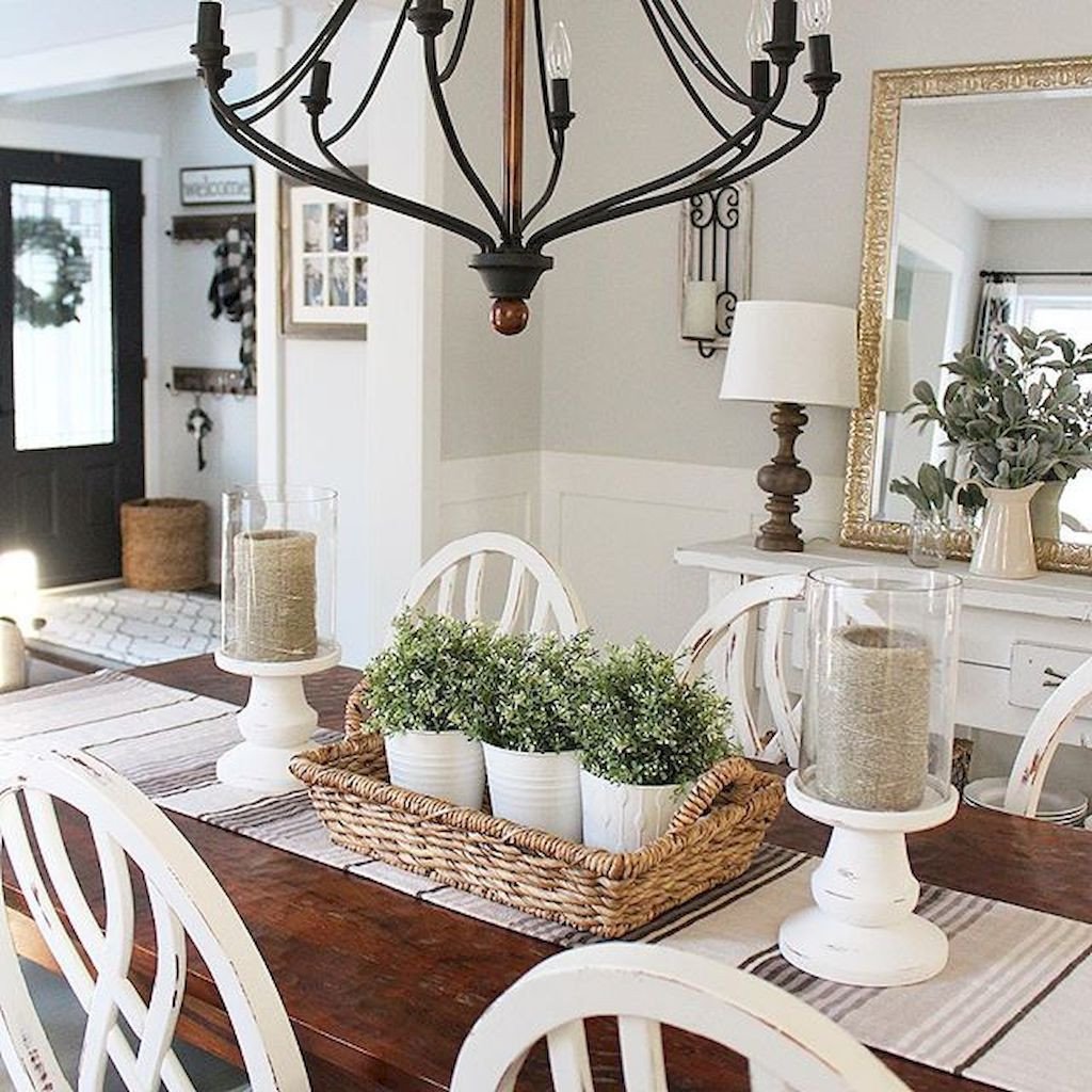 Dining Room Table top Decor Unique Farmhouse Style Dining Room Table and Decor Ideas 6 Beach House